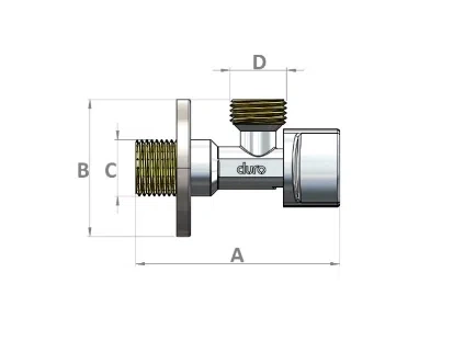 Duro rohový ventil Smart 1/2x3/8" chrom D/ZK-SMART-1238