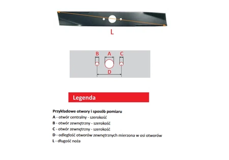 Nůž sekačky na trávu Partner 46cm 91-7290