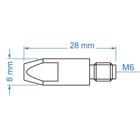 Tecweld MIG kontaktní hrot TW25 TW24 TW36 M6x28 1,2 mm MAC0205
