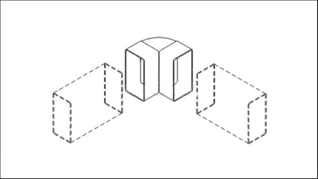 Dospel konektor vertikální ploché koleno D/KPI 110x55 007-0222