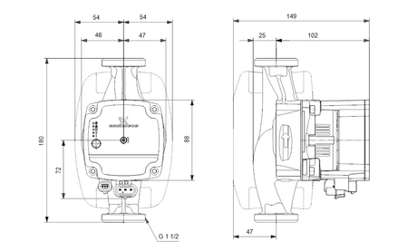Grundfos oběhové čerpadlo Alpha 1L 25-60/180 99160584