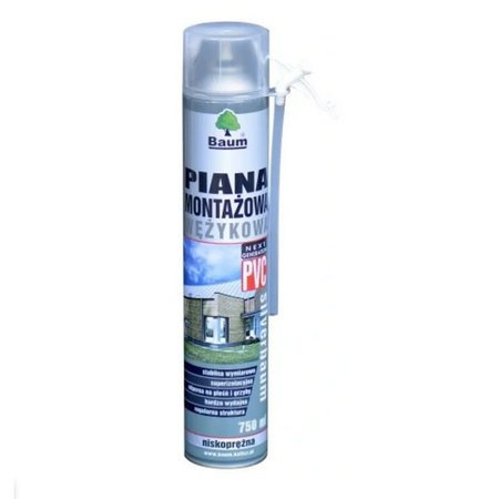 Silverbaum PVC trubicová montážní pěna 750ml, nízký tlak