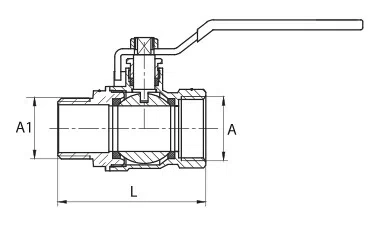 Diamantový kulový kohout 3/4" Standardně s ucpávkou ART.2461-20.WZ