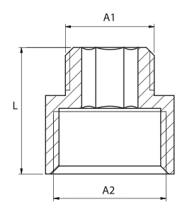 Diamantový chromový nástavec redukce 1/2"x3/8" RR.506.PR-RE.10-15.CH