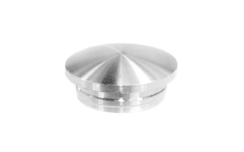 Konvexní zátka vložená do trubky 20x1,5mm AISI 304, leštěná