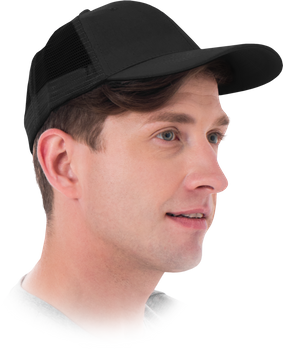 Ochranná čepice Reis s kšiltem, univerzální, černá, CZMESH B UNI