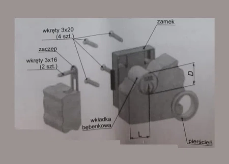 Horní zámek nábytku Zmb2, poniklovaný l/r ZW-LE-001-002