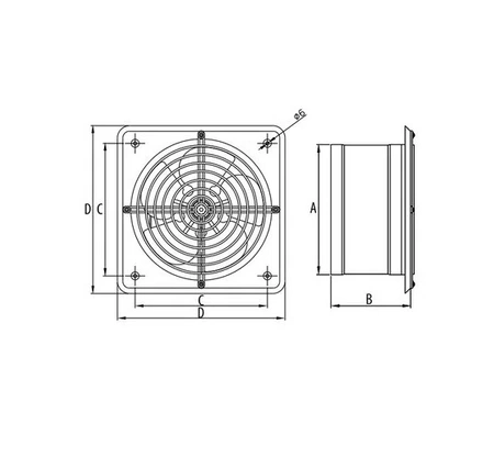 Doplňkový průmyslový ventilátor WBS 250 007-0340A