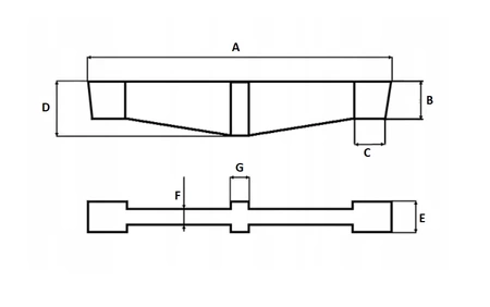 Litinový tyčový rošt 480mm