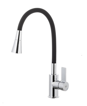 KFA Rumba Duo dřezová armatura s flexibilním výtokem, chrom/černá 6553-925-00