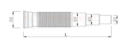 Inter Sano spojka multiredukce 50x50/40/32 L-350 s nástr