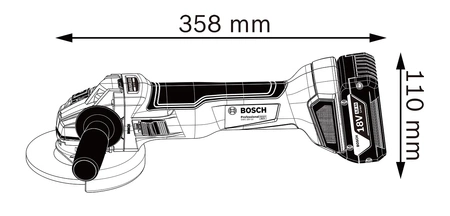 Akumulátorová úhlová bruska Bosch GWS 18V-10 06019J4002