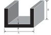 Hliníkový kanál 25x25x2.0mm 1mb PA38
