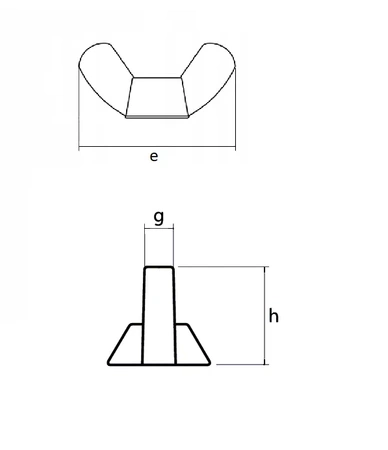 Křídlová matice M20, DIN 315 pozink