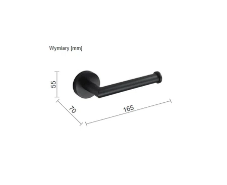 Stojan na toaletní papír Stella bez krytu, černý 07.445-B