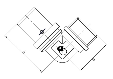 Koleno diamantové KOL-CH PEX-AL-PEX 20x1/2" lisovaný vnější závit mosaz FZZ-004.1/2X20.KOL-C