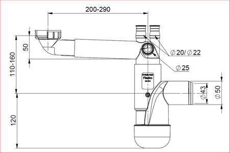 Prevex Flexloc jednodřezový polosifon FL1-N2NNA-01PL
