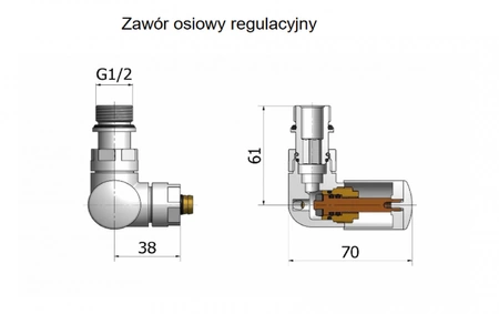 Termostatická sada Vario Term Vision, pravá, chrom, VIR02P