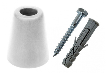 Velká pryžová zarážka dveří, bílá/černá/hnědá