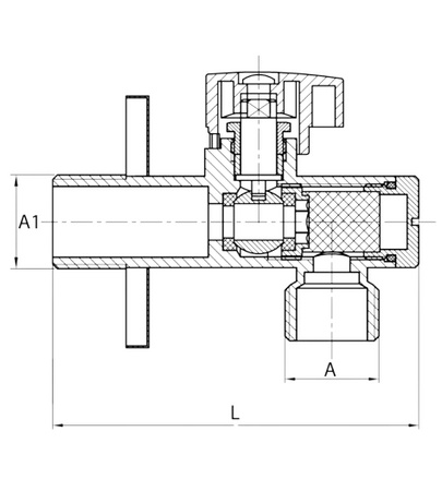 Úhlový kulový ventil Diamond 1/2x3/8" s mini filtrem ART.700-1/2X3/8