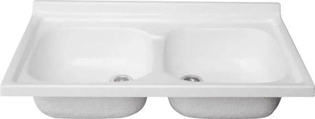 Polimat 2miskový akrylátový dřez ZD-60 60x80cm 1003