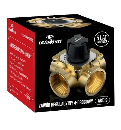 Diamantový 4cestný regulační ventil 1 1/4" ART.19-32