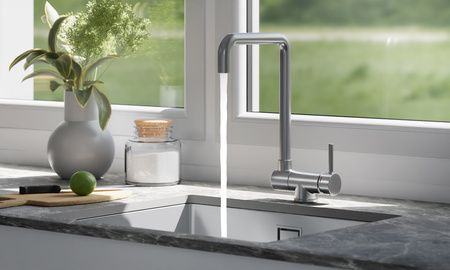 KFA Armatura podokenní kuchyňská baterie Theta II inox 6823-915-22