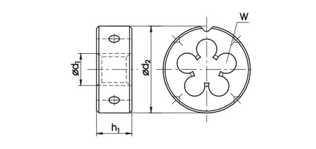 Vějířová matrice DIN 22568 M4 6G HSS 800 N1-121001-0040