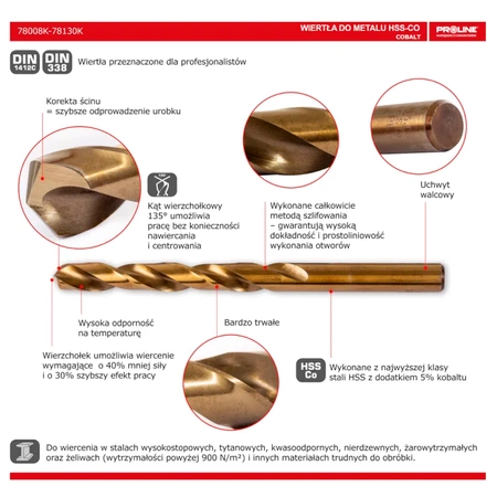 Proline vrták do kovu HSS-CO 3,5mm 78035K