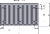 Diamantový ocelový deskový radiátor 550x1100mm s bočním napájením a závěsem 22-550x1100