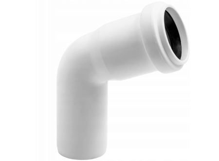 Koleno odpadní 67 stupňů 40mm bílé