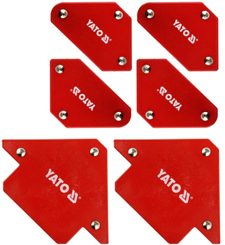 Sada magnetických svařovacích úhelníků Yato, 6dílná YT-08678