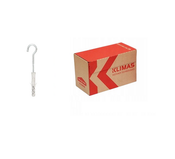 Šroubová rozšiřující zástrčka s poloplným háčkem 12x60mm 100 kusů WX-12