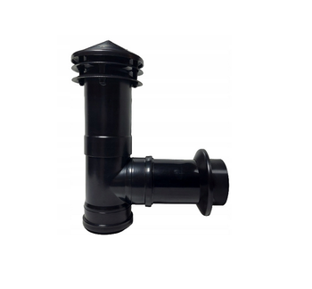 Ventilační vývod Dakaj 110 s černým tričkem