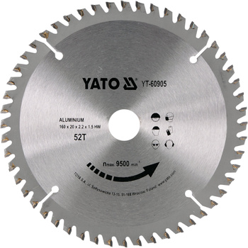 Yato kotouč pro hliník 160x52Tx20mm YT-60905