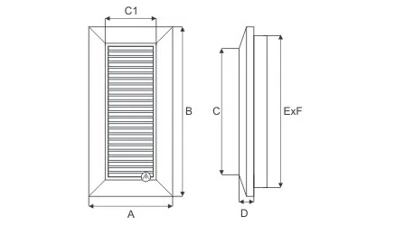 Doplňková větrací mřížka Duo Smart 135 007-4176