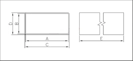 Dospel plochý ventilační kanál D/P 110x55/1.0mb 007-0214