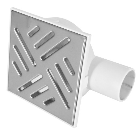 DES kanalizační rošt fi 50 15x15 boční kovový bílý 01.016.007