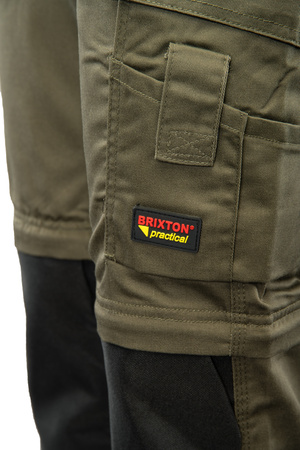Polstar Brixton Praktické khaki kalhoty do pasu, odepínací nohavice, velikost 54