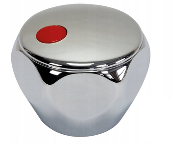 Diamantový chromový kohoutek kohoutek s červenou vložkou POK.A