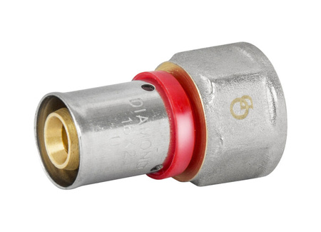 Diamantová spojka ZŁ-CH PEX-AL-PEX 32x1" lisovaný vnitřní závit mosaz FZZ-002.1X32.ZŁ-DZ