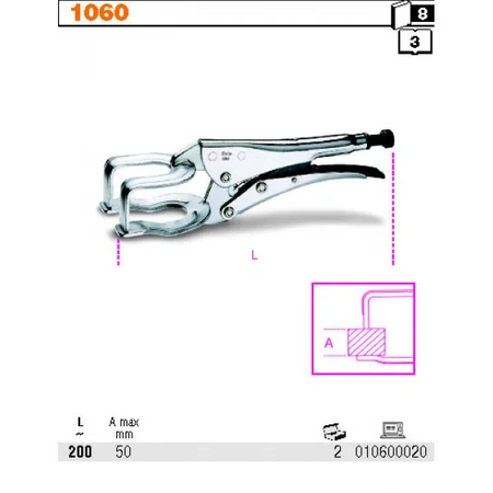 Beta samosvorné kleště stavitelné 200mm 1060/200