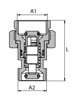 Diamantové šroubení se zpětnými ventily pro 3/4" expanzní nádobu ART.46-20X20