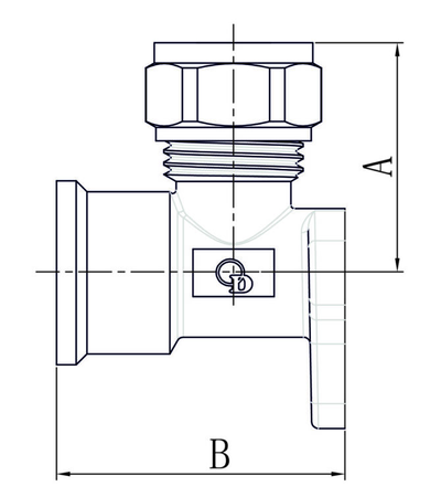 Diamantové nástěnné koleno PEX-AL-PEX vnitřní závit 20x1/2" FTN-010.1/2x20.KOL-Ł