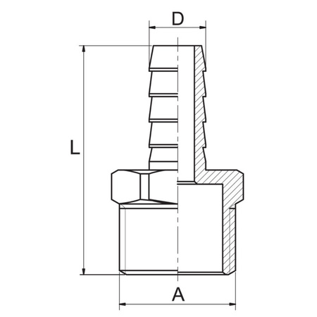 Diamantová spojka hadice 14mm 1/2" vnější závit ART.592CH-15X14