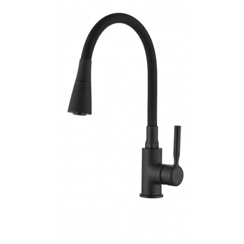 Invena Pogo plus stojánková dřezová baterie, černá, flexibilní výtok BZ-80-P04