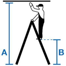 Krause oboustranný žebřík se schůdky oranžový DW 2x5 120410