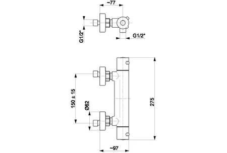 KFA Armatura termostatická sprchová baterie Moza 5736-010-00