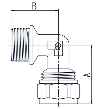 Koleno diamantové PEX-AL-PEX vnější závit 20x1/2" FTN-005.1/2x20.KOL-C