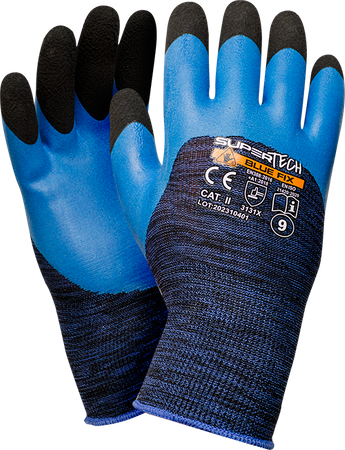 Ochranné rukavice Worklink Super Tech Blue Fix velikost 11